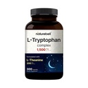 NatureBell Lトリプトファン1300mgとLテアニン200mg、300カプセル  アクティブフリーフォーム、植物ベースのサプリメント - カルムフォーミュラ、サポートリラックス - 非GMO&ノーグルテン