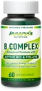 アクティブB12&フォーレートを備えたBioactive Bコンプレックス - エネルギー、脳と神経の健康、60ビーガンカプセルをサポート