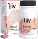 LiiV Probioticsの優れた女性のプロバイオティック(60の帽子)サポート消化器の健康腟pHのバランス及びUTサポート3-in-1毎日のS boulardii Probioticのブレンド