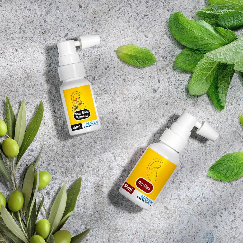 NAVEH PHARMA のイチシの耳の救済の耳のクリーニングおよびイチの救助(0.5 の fl oz) + NAVEH PHARMA の乾燥した耳のクリーニングおよびイチの救助(0.5 の oz) + NAVEH PHARMA の乾燥した耳 - 夏の耳の低下のスプレー 1fl oz)