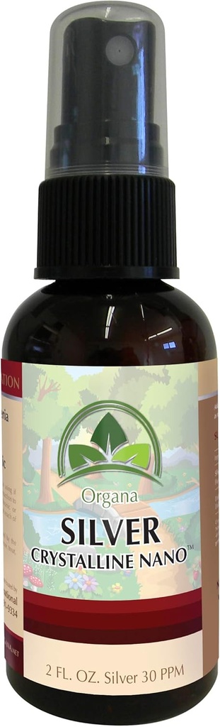 オルガナ結晶ナノコロイドシルバースプレー - 30 PPM - 2 Ounceスプレーボトル