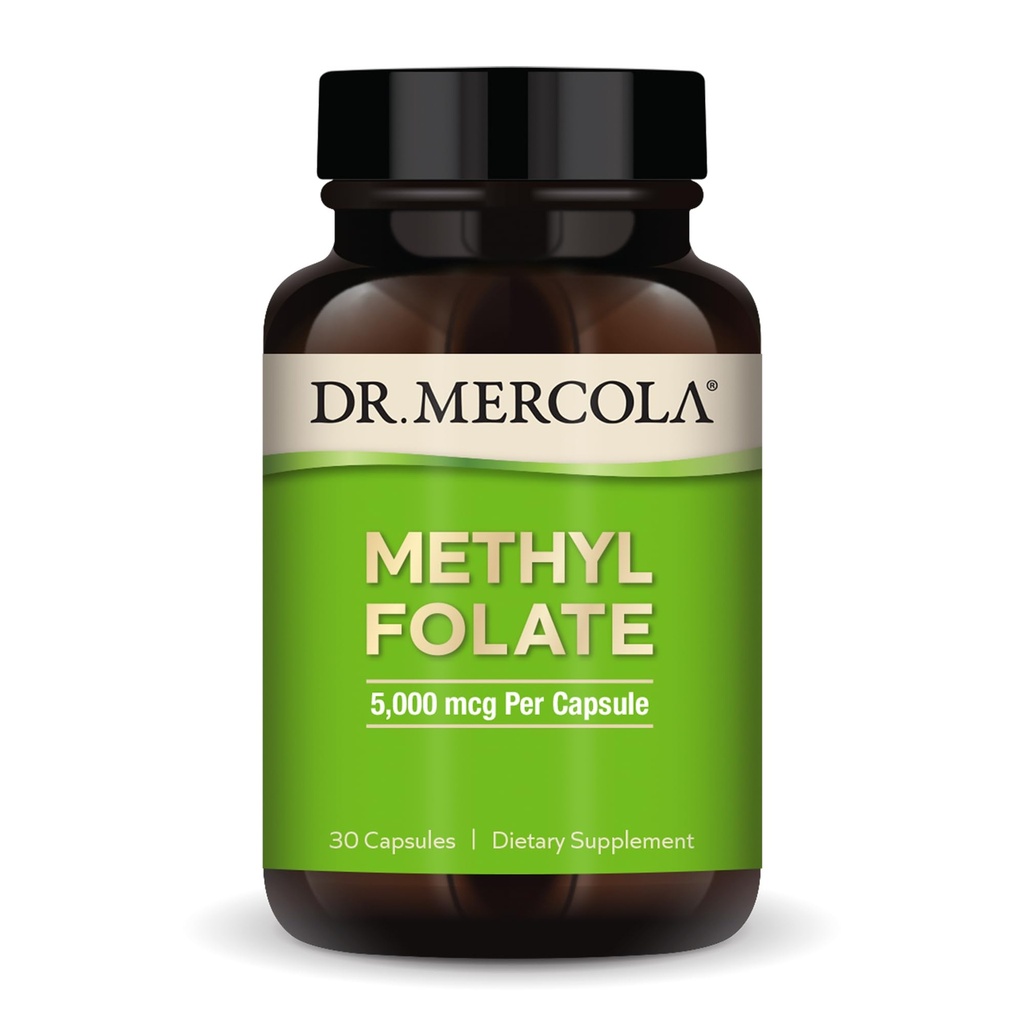 Dr. Mercola メチル Folate - 解毒と細胞の健康をサポート - 5-MTHF Folate - Bioavailable 式 - 5 mg - 30カプセル