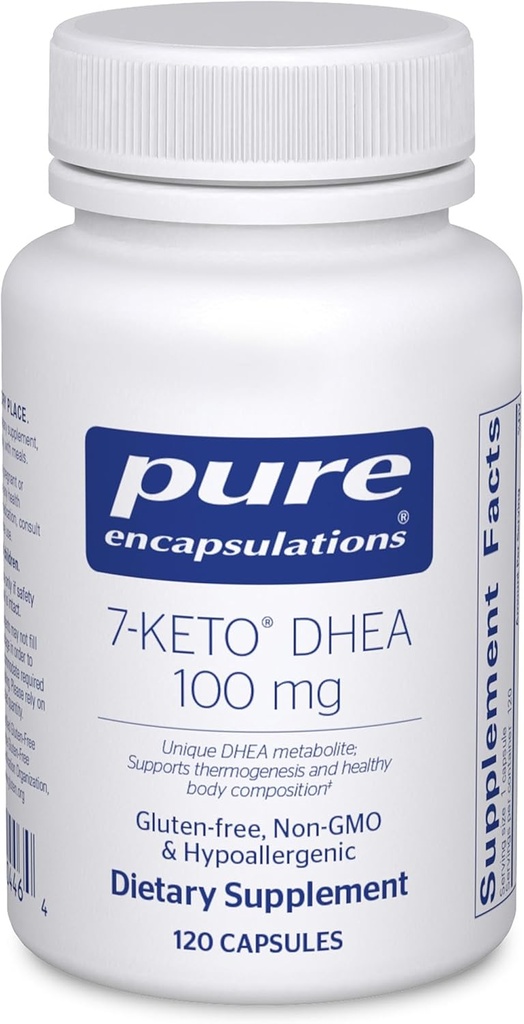 純粋なカプセル封入 7-Keto DHEA 100 mg | サーモジェネシスと健康な体組成をサポートするユニークなDHEAメタボライトサプリメント* | 120カプセル