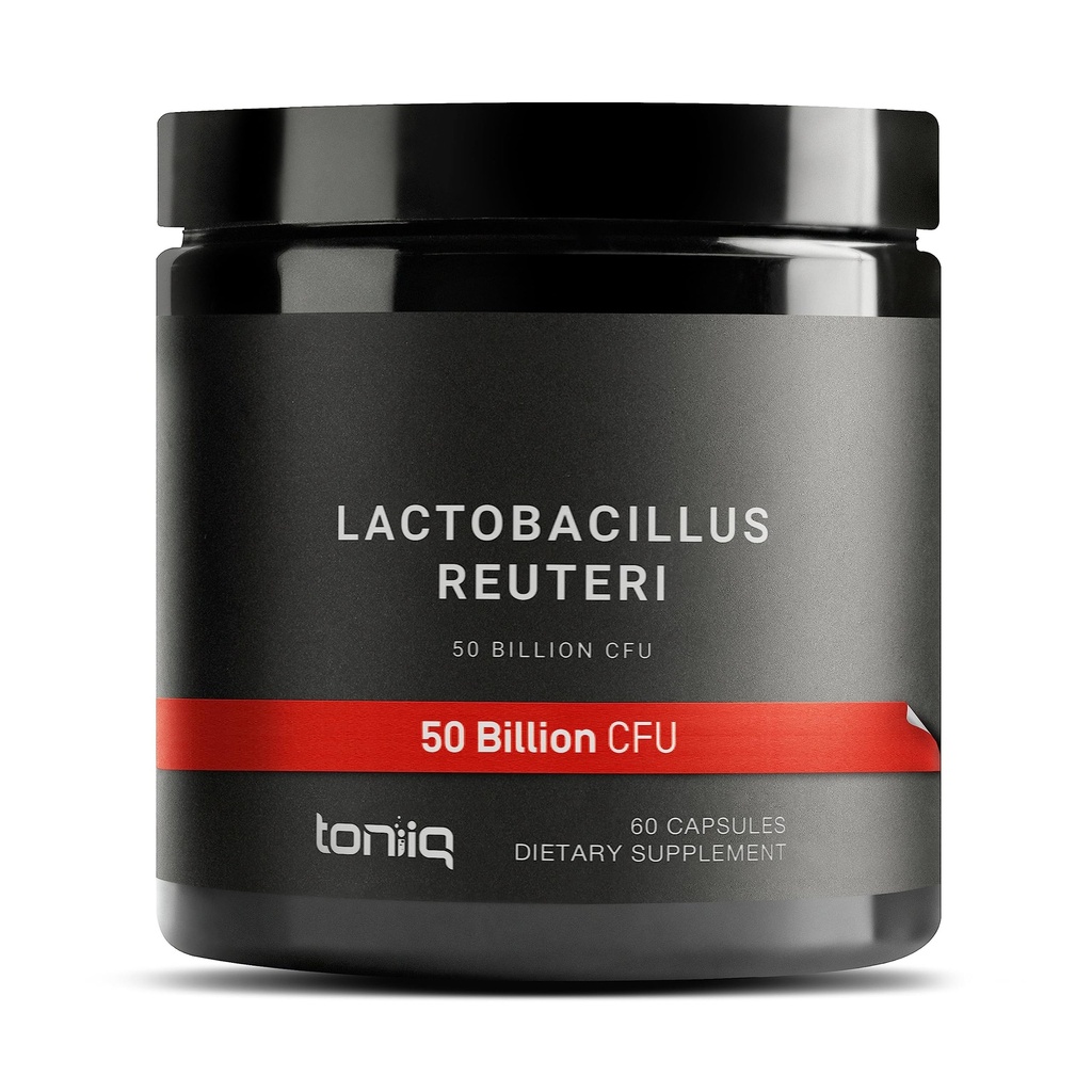 Toniiq 50 Billion CFU Lactobacillus Reuteri Probiotic 50mg per サービング - L Reuteri Probiotics - 最も高いCFUカウントLactobacillus Reuteri Probiotic - 60ベジタリアンカプセル - 60 サービング