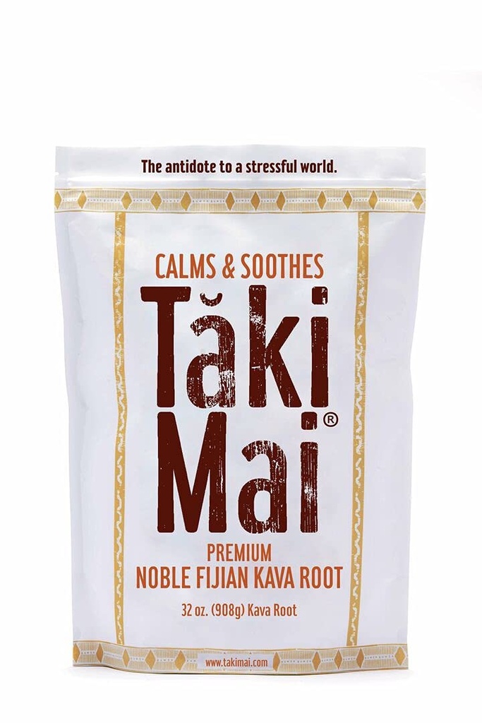 Taki Mai Noble Kava Kava Root Powder 32oz – 本物の伝統的な研削, 自然な夕方のリラックス, 残りの夜とカルムの儀式, 100% 純粋な貴族のKava