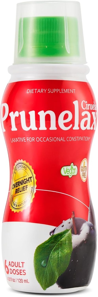 Prunelax Ciruelax の通常の強さの液体の Laxative - 自然なセンナ、予知可能な救助、グルテンフリー、ちょうど 8 から 12 時間で働く- 4.05 の fl oz となされる時の状態の便秘のための穏やかな救助