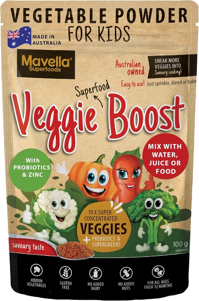 子供のための野菜粉末ベジギーブーストプロバイオティクス繊維スーパーグリーンのエンドウ豆タンパク質栄養価の高いサプリメントの風味3.52oz (100g)