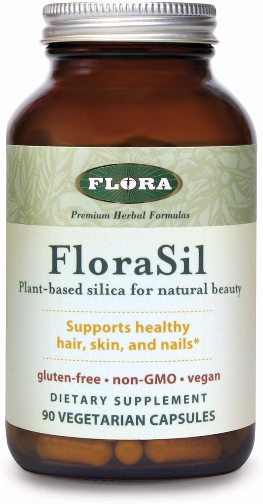フローラFloraSil 90ベジーカプセル - 健康な髪、肌、爪のためのホーステールエキスとシリカサプリメント* - サポートコラーゲンフォーメーション