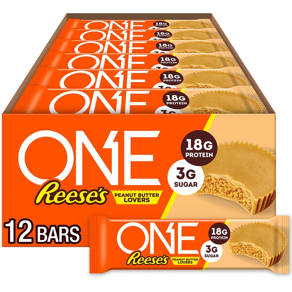 1つの蛋白質棒、Reese'sのピーナツのバター 恋人、18g蛋白質および3g砂糖、パントリのステープル、2.21のoz (12の計算)とグルテンフリー