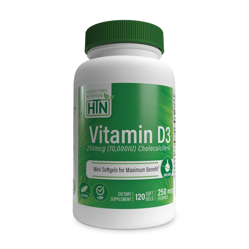 健康スロー栄養ビタミンD3 10,000iu 120 最大ベネフィットのためのミニSoftgels | 250mcg Cholecalciferol | 3rd Party Tested | 非GMO USP オーガニックエボOグレード | 免疫健康サポート