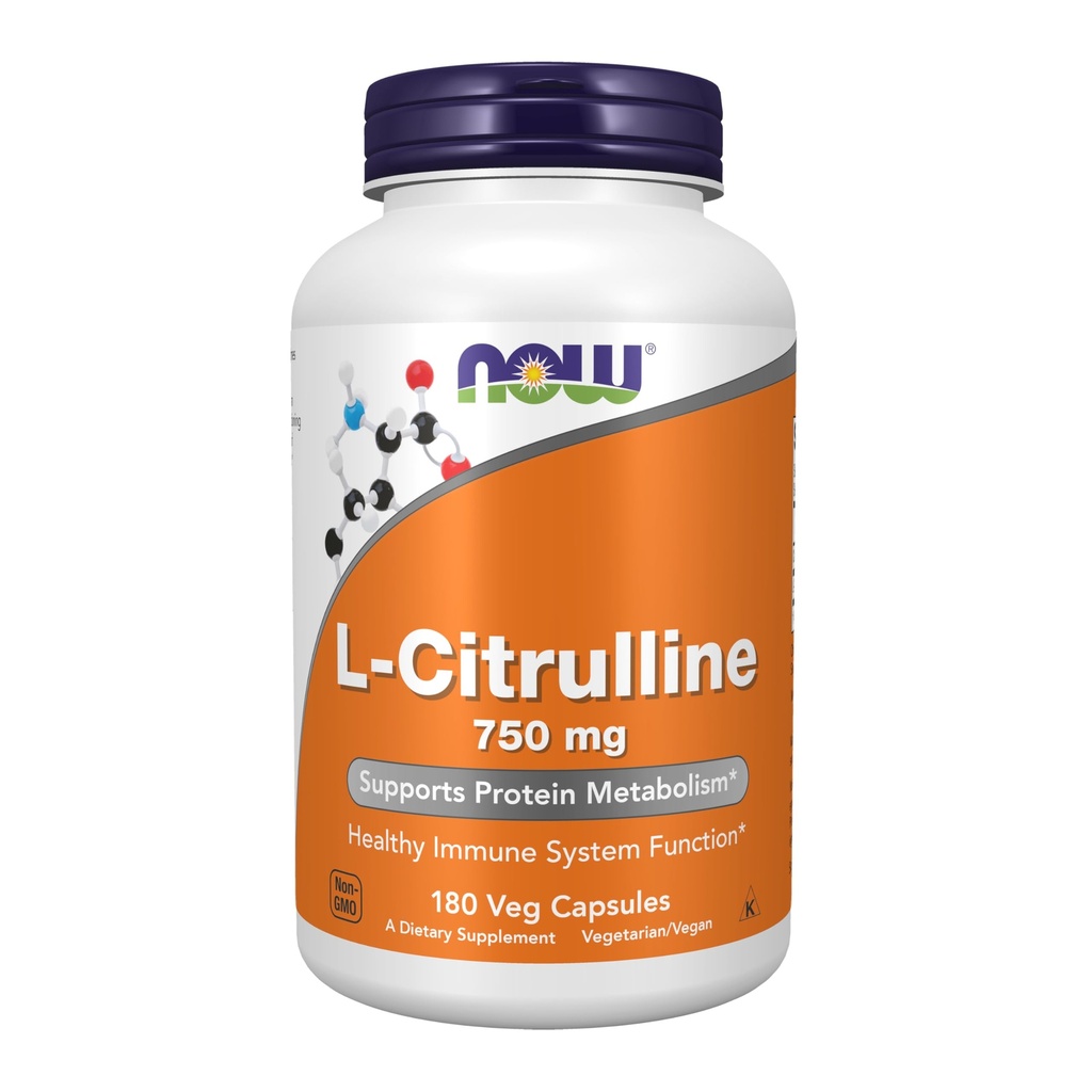 NOWの食糧は、L-Citrulline 750のmgを補います、サポート蛋白質の代謝*、アミノ酸、180のベジのカプセルを補います