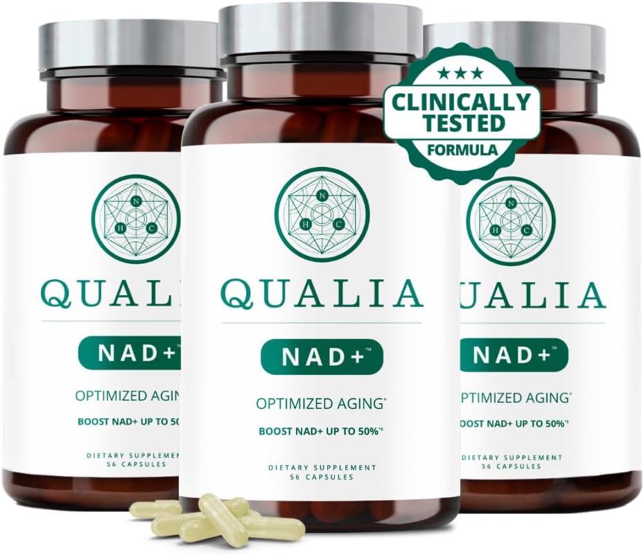 Qualia NADサプリメント — 臨床的に67%までのNAD +をブーストします。 最適化された老化、エネルギー、焦点。エリートNAD +ブースター成分:ニコチンアミドリボシド(NIAGEN、)ナイアシンアミド(3か月の供給)