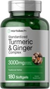 ホアハクターメリックとジンジャーサプリメント | 3000 mg 180 Softgel Pills | ブラックペッパーエキスで | GMO以外、グルテンフリーサプリメント
