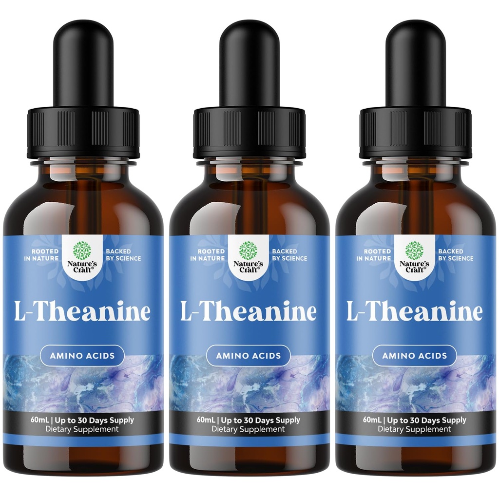 性質の技術の高吸収性L-Theanineの液体の低下-サービングおよびカモミールのエキスごとのLのテアニン200mgのNootropicの焦点の補足-大人のための補足および子供の弛緩および焦点- 6oz