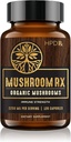 HPD RxのきのこのRxの有機のきのこのエキスのブレンドの最高の免除の線量、ライオンのマネ、Chaga、Reishi、椎茸のMatake及びトルコの尾のきのこの補足  2250のmg、30日の供給、1のパック