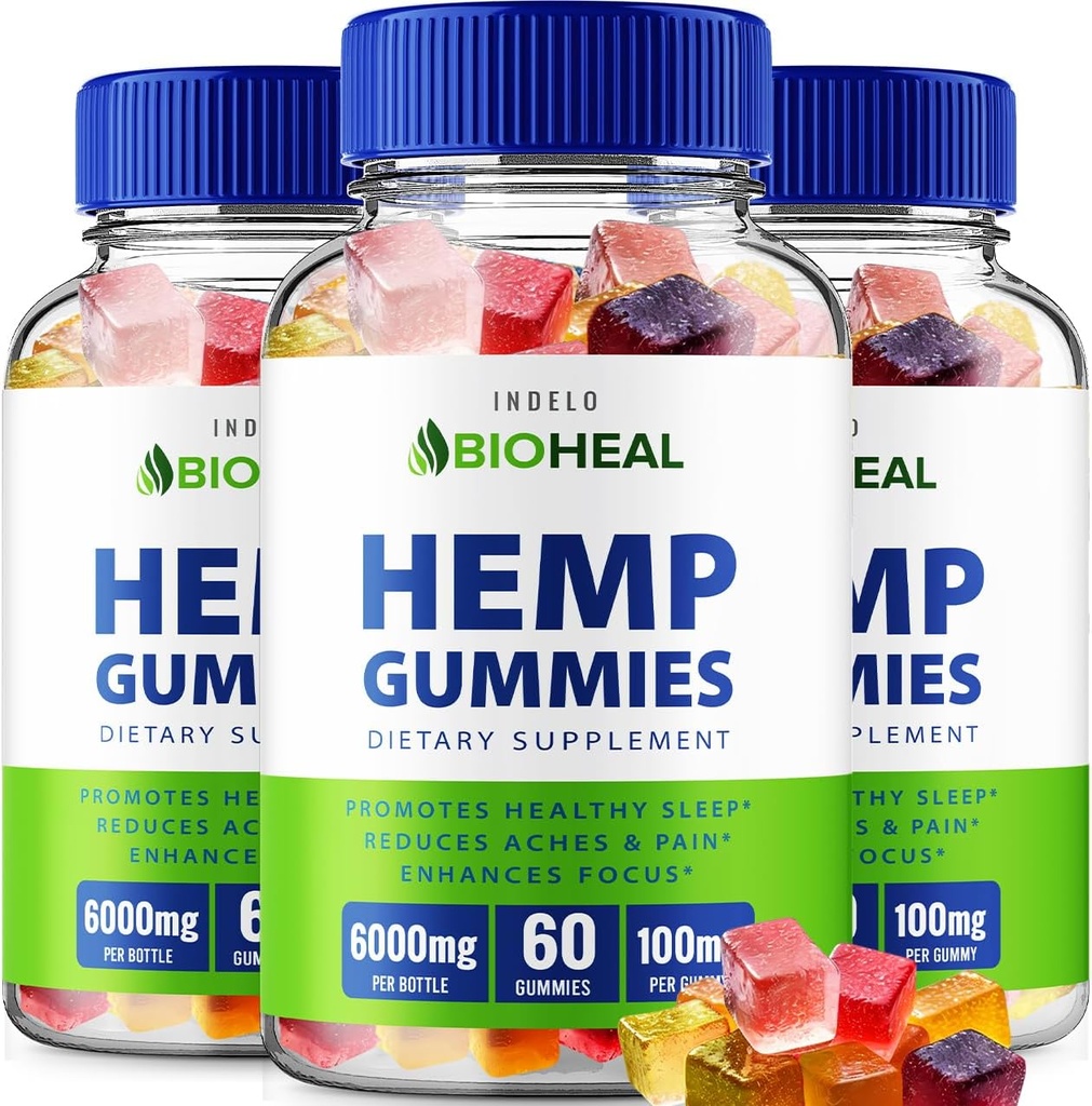 BioHeal Hemp Gummies - Hemp Seed Extract Bio Heal Hemp Gummies Tinnitus Herbal Supplement、健康とウェルネスサポート、すべてのNatual Hemp Gummy Advanced Formula(3パック - 180グミー)