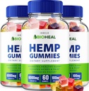 BioHeal Hemp Gummies - Hemp Seed Extract Bio Heal Hemp Gummies Tinnitus Herbal Supplement、健康とウェルネスサポート、すべてのNatual Hemp Gummy Advanced Formula(3パック - 180グミー)