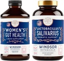 WINDSOR BOTANICALS Lactobacillus Salivarius ProbioticとIBS Gut Health Supplements - 経口およびガットサポートバンドル