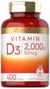 Carlyle Vitamin D3 2000IU Softgels | 400 カウント | 非GMO、グルテンフリーフォーミュラ | 50 mcg | ビタミンDサプリメント