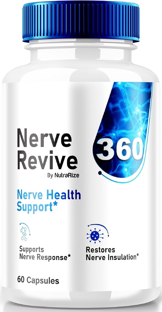 Nerve Revive 360の補足、全面的なウェルネス、優れた方式、NerveRevive 360のビタミンのカプセル、公式のレビュー(60のカプセル)のためのすべての自然なNerveサポート