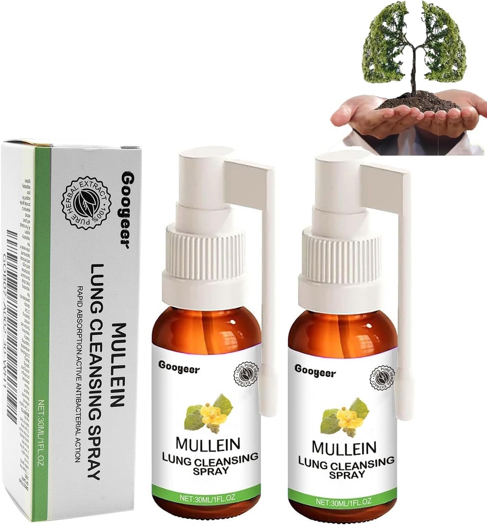 Mullein Lung はスモーク 2 の Fl Oz のための肺のためのスプレー Mullein の葉のエキスをきれいにします