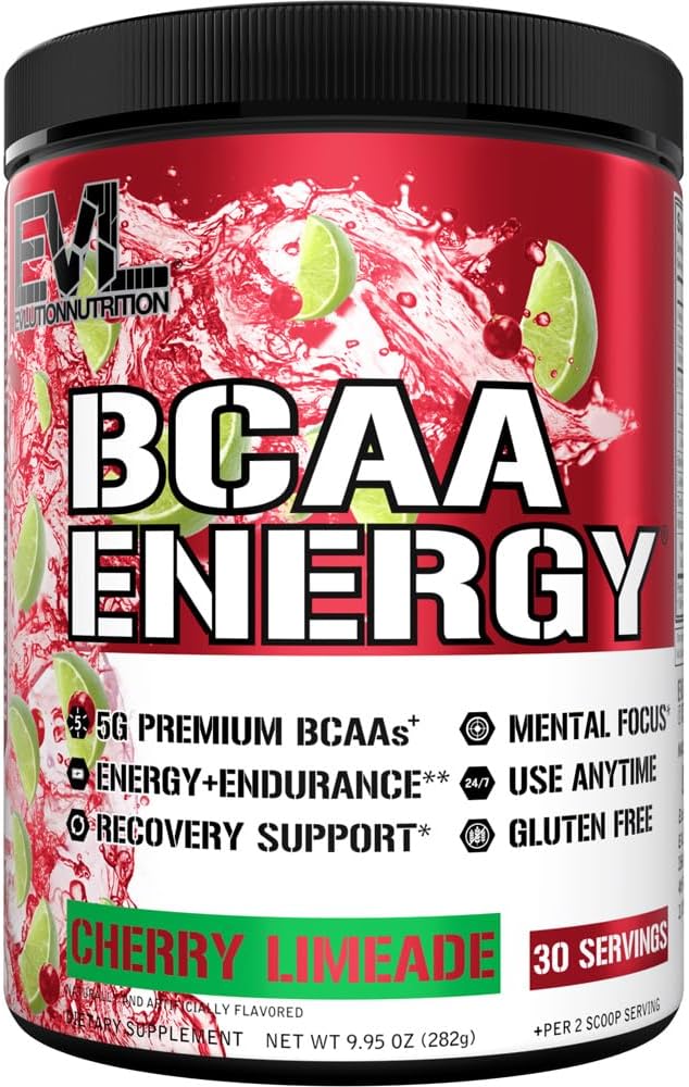 EVL BCAAs のアミノ酸の粉-筋肉回復のための BCAA のエネルギー前ワークアウトの粉Lean の成長および持久力-自然なカフェインが付いている再水化のポストのワークアウトの回復飲み物-チェリーのLimeade