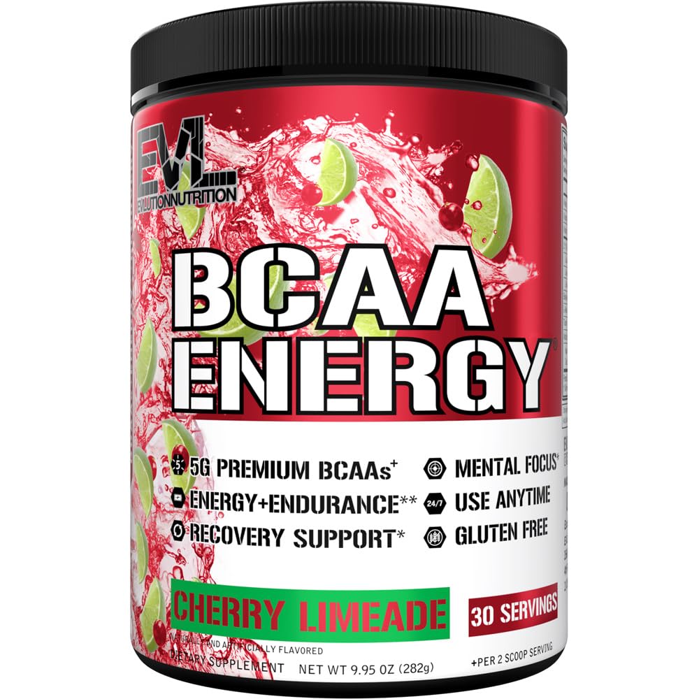 EVL BCAAs のアミノ酸の粉-筋肉回復のための BCAA のエネルギー前ワークアウトの粉Lean の成長および持久力-自然なカフェインが付いている再水化のポストのワークアウトの回復飲み物-チェリーのLimeade