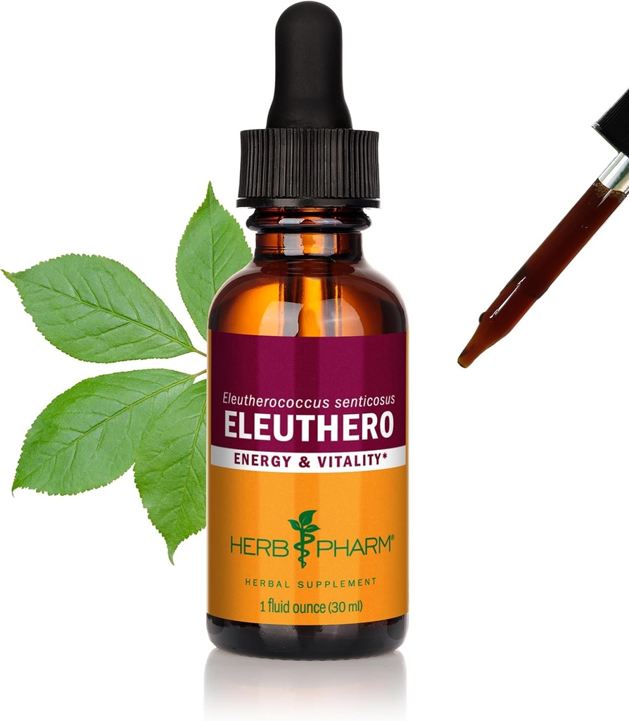ハーブ Pharm Eleuthero Root 液体抽出物 エネルギーとスタミナ, Cane アルコール, 1 Ounce
