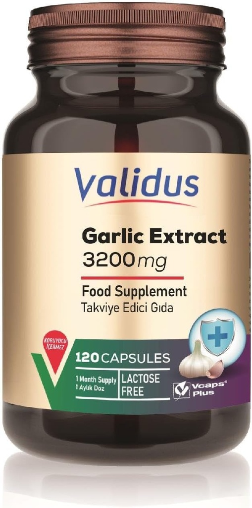VALIDUSのニンニク3200のmg 120のカプセル