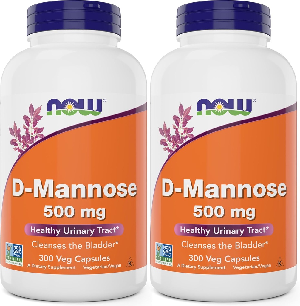今、D-Mannose 500 mg, 300 カプセル (パッケージ 2) - ビーガン非 GMO 女性と男性のためのサプリメント - 健康的な尿路をサポート, 膀胱を浄化