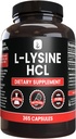 ピュアの元のINGREDIENTS L-Lysine HCl (365のカプセル)マグネシウムか米の注入口無し、常に純粋、実験室は確認しました