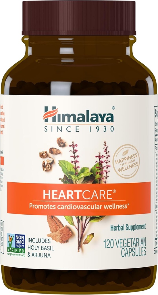 Himalaya HeartCare - アシュワガンダとアムラ - ビーガン、非GMO、グルテンフリー、720 mg、120カプセルとハーブハート健康サプリメント