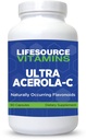 ライフソースビタミン - Ultra Acerola-C - Acerolaベリーパウダー1500mg - 90カプセル - 500mgのビタミンCを1回の摂取