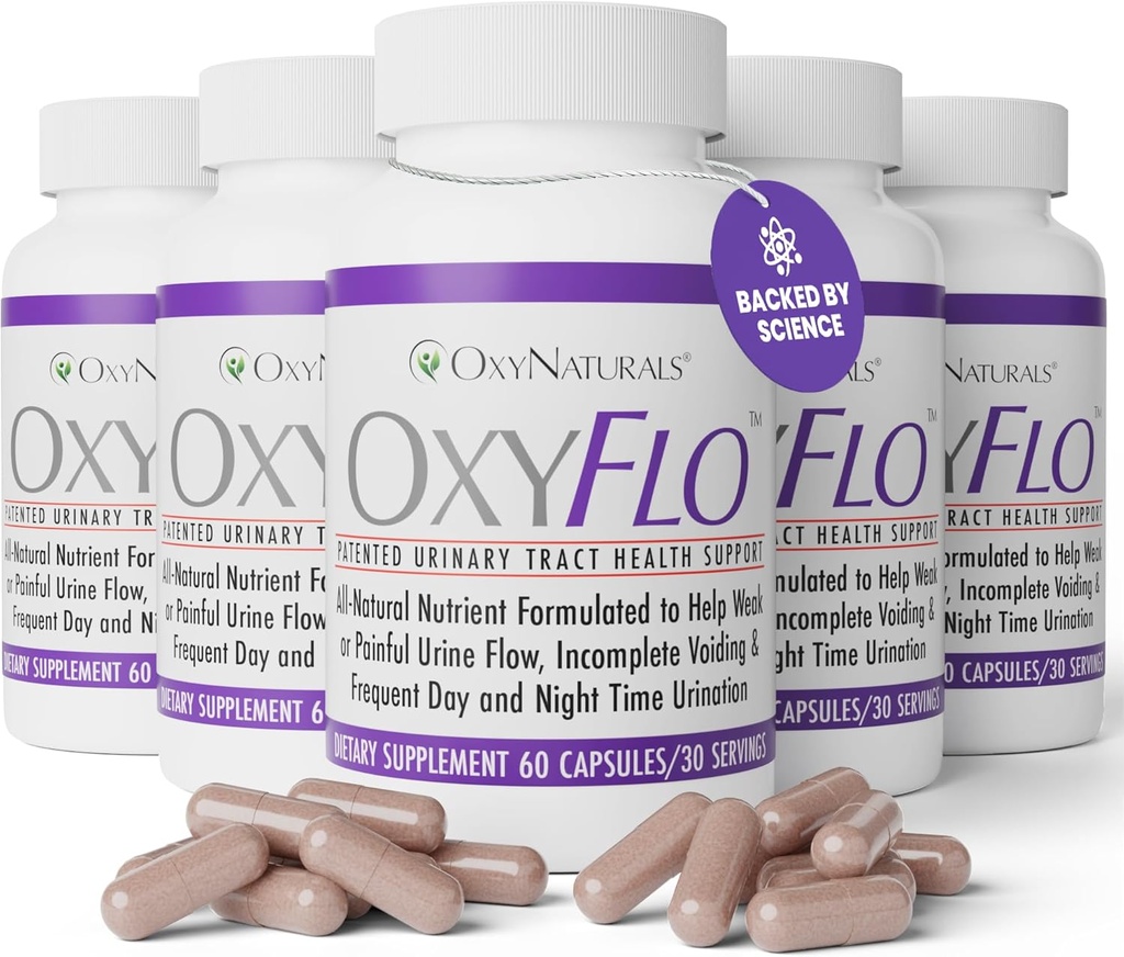 OxyFlo 膀胱制御女性と男性のための丸薬 - 過剰活性膀胱と漏れを減らす - 尿路(UTI)臨床的に証明される、天然成分 5 ボトル(150 サービング)のサポート