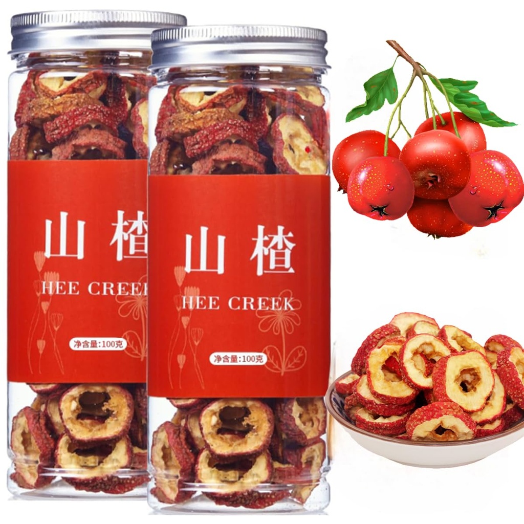 Hee Creek hawthorn ベリー 茶山 の 種なし 乾燥 Hawthorn スライス 7.06oz / 200g 日干し Hawthorn スライス, お茶の注入, 自然に乾燥したベリー スライス, 無根山 の ̇ 干支山