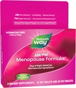 Nature's Way AM / PM Menopauseは、女性、ホットフラッシュリリーフ*、ナイトスウェット*、Resful Sleep*、Mood Swings*、Black Cohosh、Theanine、Valeian、60錠のホルモンフリー式を補います