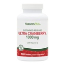 Natures Plus Ultra Cranberry 1000, Sustained Release - 1000 mg - ビタミンCとナチュラルクランベリー - 尿路の健康を促進 - 180 ベジタリアンタブレット (90 サービング)