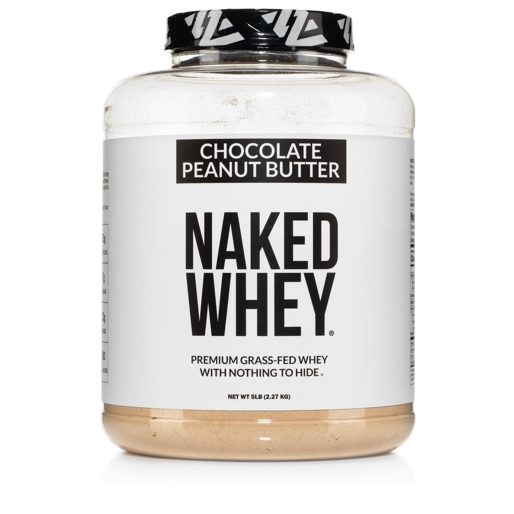 NAKEDウィーチョコピーナッツバターグラスフェッドウィープロテインパウダー、GMO、大豆、グルテンフリー、エイド成長と回復 - 52サービング