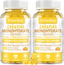 Creatine Monohydrate with Vitamins D3 & B12 | Sugar-Free Hydrolyzed Collagen & Creatine Gummies | 120 Count