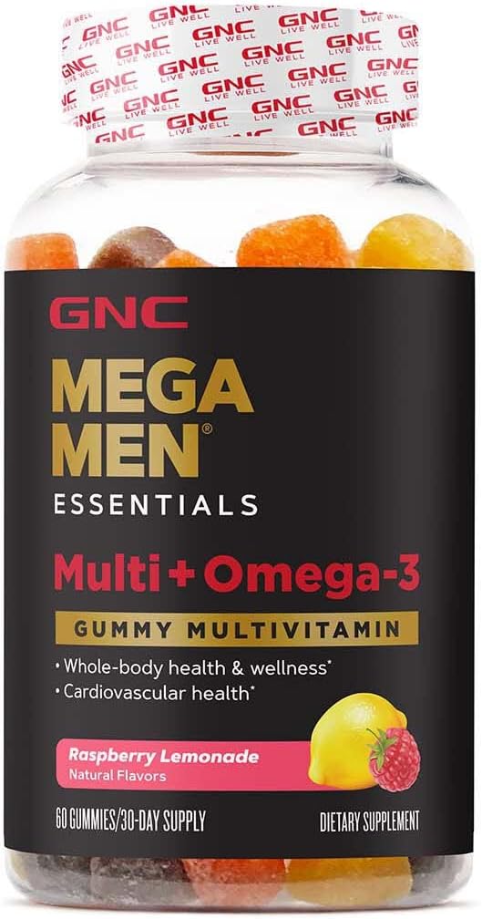 GNCメガメンエッセンシャルマルチプラス - Omega 3 ガミー, 60 ct