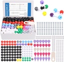 Swpeet 307 Pcs 有機化学用分子モデルキット - 化学分子モデル学生と教師セット - 126 Atoms & 30 Orbitals & 150 リンク & 1 ショートリンク除去ツール
