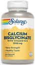 Solaray Calcium BisglycinateはビタミンD-3、骨の強さおよび健康な歯サポートのためのCalciumの補足、高められた吸収および消化すること容易30のサービング、120のVegeCapsと1000mgをおおいます