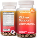 Kidney Support Supplements for Women and Men - Natural Kidney Cleanse Detox Formula with Cranberry Extract Helps Support Kidney & Urinary Tract, Formulated in USA, 2 Month Supply, Pack of 1