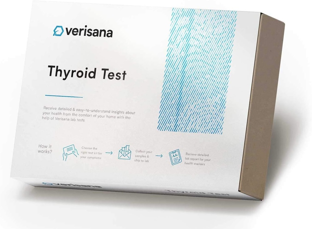 Verisana 包括的な甲状腺検査 – 甲状腺機能障害のための慎重かつ正確な血液分析 – 対策 4 主要な甲状腺ホルモン & マーカー