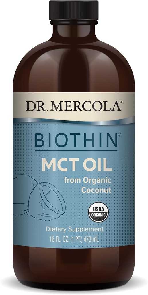 Mercola Biothin Organic MCT Oil博士、約31名(16 Fl. Oz.)、非GMO、グルテンフリー、大豆フリー、USDAオーガニック