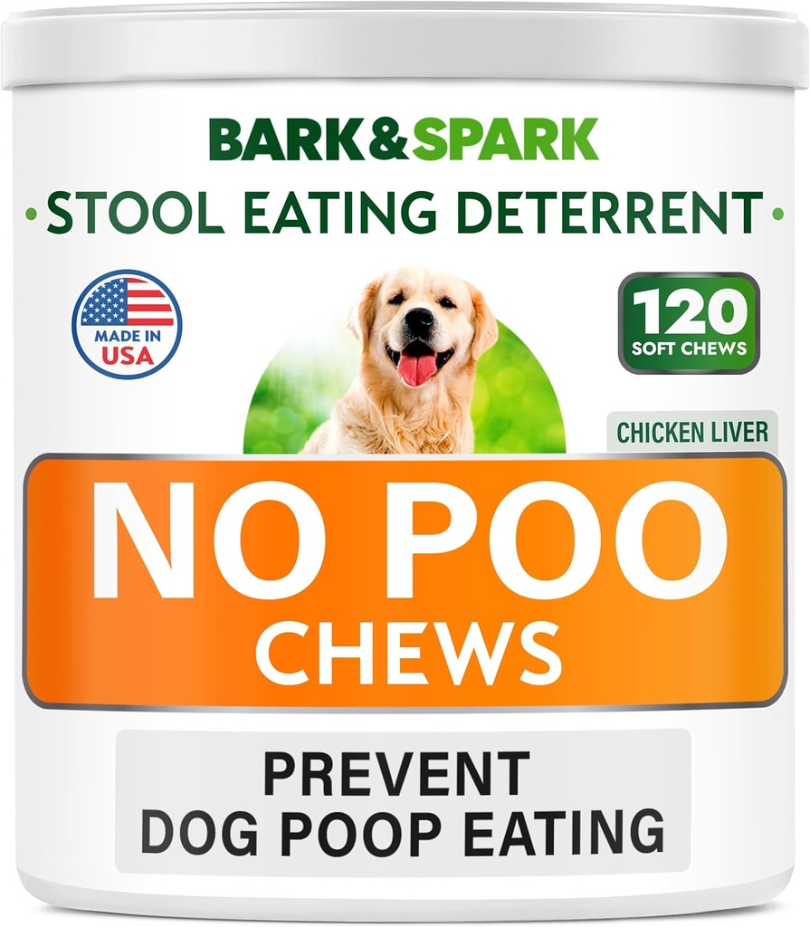 BARK&SPARKのPooの御馳走無し - 犬のPoopの食べることを防ぐ - Coprophagiaの処置 - スツールの食べるDerrent - Probiotics及び酵素 - 消化器の健康+息の援助- 120の柔らかい咀嚼-米国は--------------------------------------