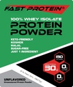 Whey Isolate Protein Powder Unflavored - 30gプロテインパウダー - Kosher, Halal, Keto, Clean Label, Fast Protein - 2LB 30サービング