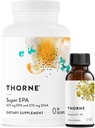 THORNE - スーパーEPA(90ゲルキャップ)&ビタミンD + K2(1オズ)バンドル - 骨の健康、筋肉構造と関節の健康をサポート - グルテン、酪農場&大豆フリー