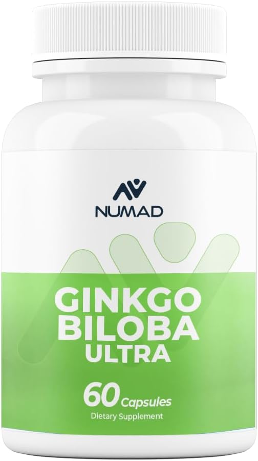 NUMADのGinseng (600mg) + GinkgoのBiloba (120mg) 60は記憶及び焦点のための余分強さのNootropicsの脳サポート補足をカプセルに入れます