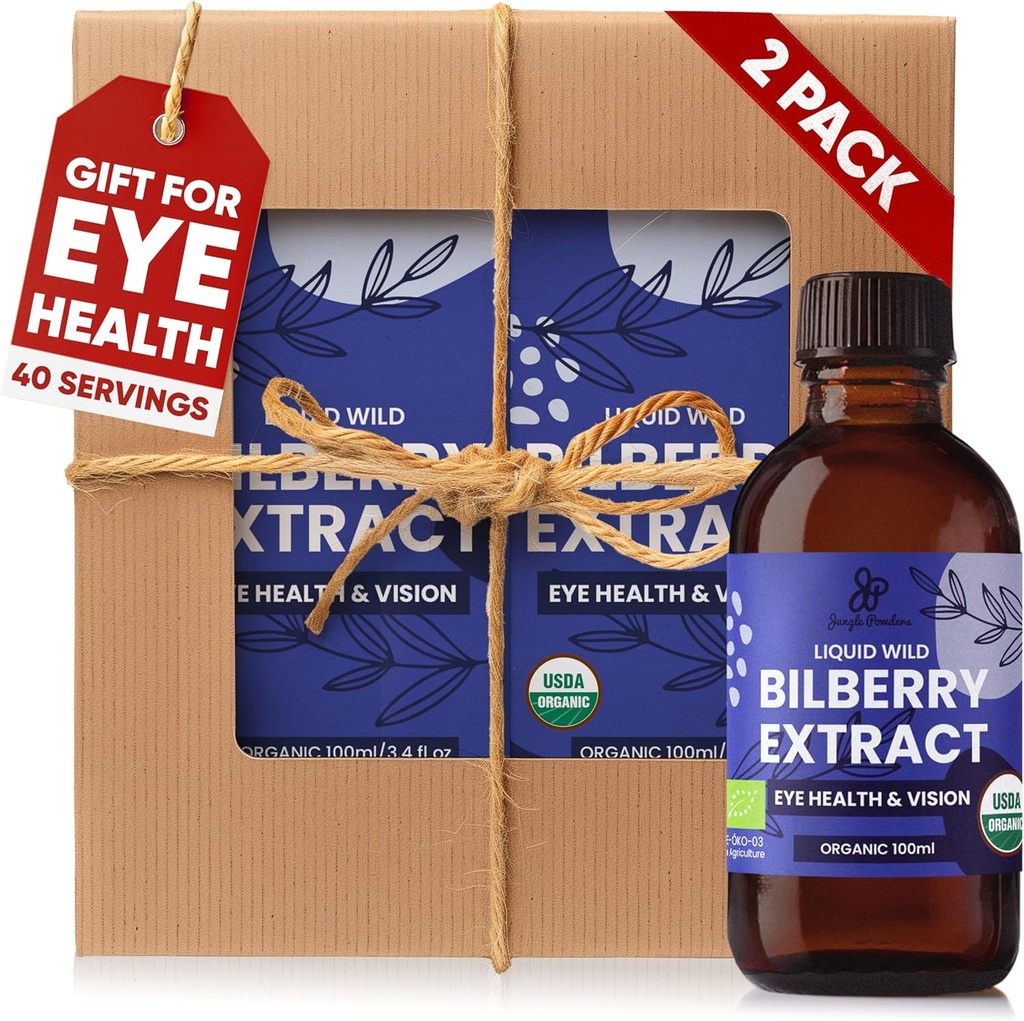 Granddaughter Wild Bilberry Extract USDAオーガニックアルコールフリー2x3.4ozのギフト 目の高いBioavailabilityの液体のエキス40のサービングのためのGrandpaの健康のギフトのための液体のBilberryのギフトのびん